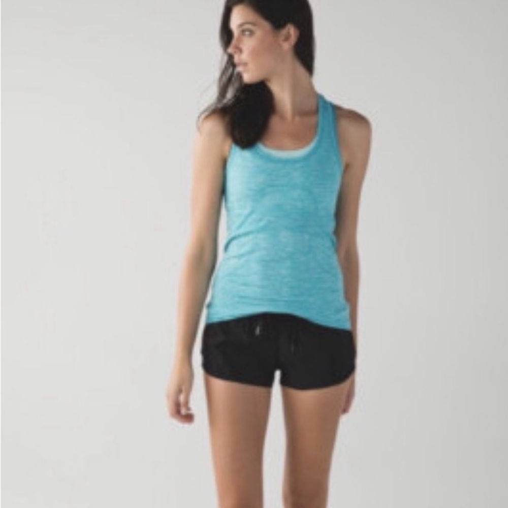 Lululemon Athletica Swiftly Tech Racerback - Heathered Peacock - Size 8